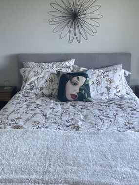 Taupe/Grey Headboard Cover | Full/Queen